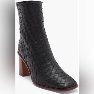 ALOHAS Black Woven Heeled Boots 38/8